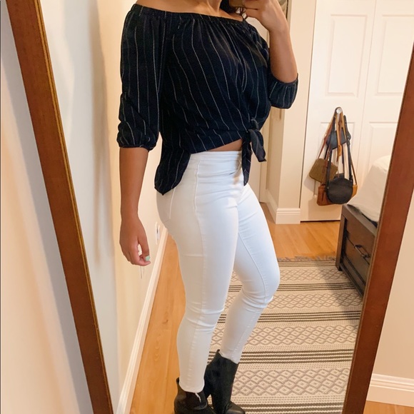 Off Shoulder Black Blouse - Picture 3 of 3